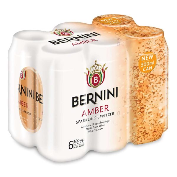 Bernini Amber 500ml can 6 pack - The Sip Collection